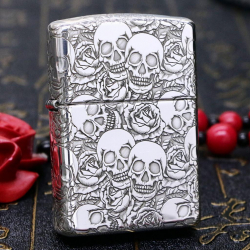 zippo đầu lâu và hoa hồng zpk0175 zpk2842 - Mã SP: ZPK0646