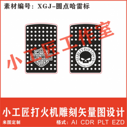 zippo khắc harley-davidson bữu tượng đầu lâu khắc nhiều hình tròn xunh quanh - Mã SP: ZPK0538